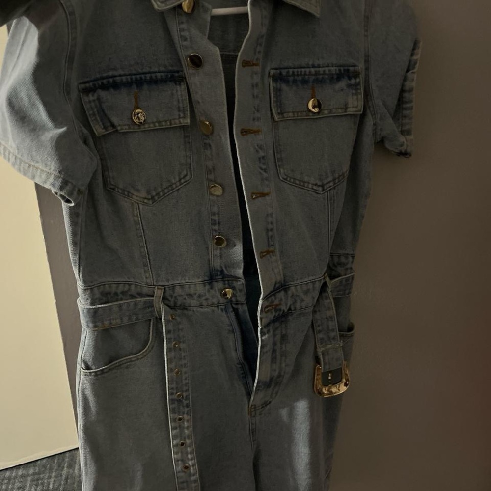 Denim romper